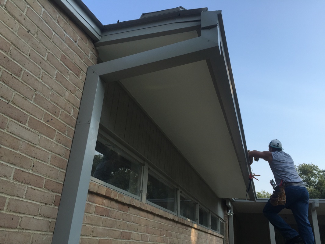 Box Style Rain Gutters, often used for commercial guttering 